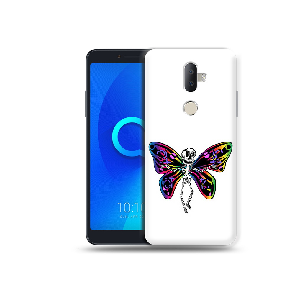

Чехол MyPads Tocco для Alcatel 3V эффект бабочки, Прозрачный, Tocco