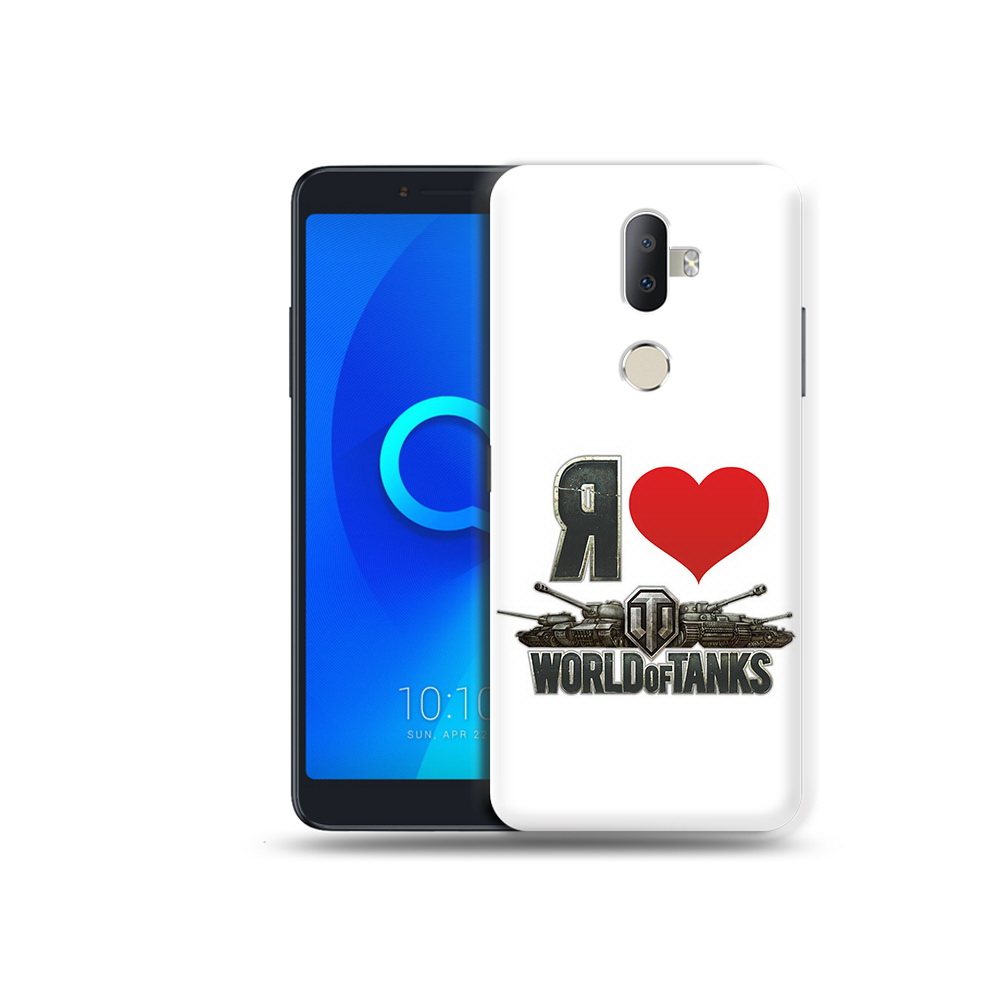 

Чехол MyPads Tocco для Alcatel 3V я люблю ворлд оф танк, Прозрачный, Tocco