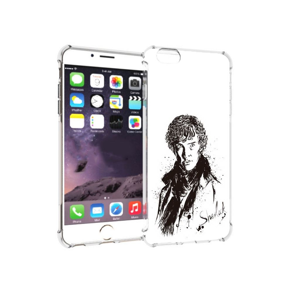

Чехол MyPads Tocco для Apple iPhone 6 Plus шерлок холмс портрет, Прозрачный, Tocco