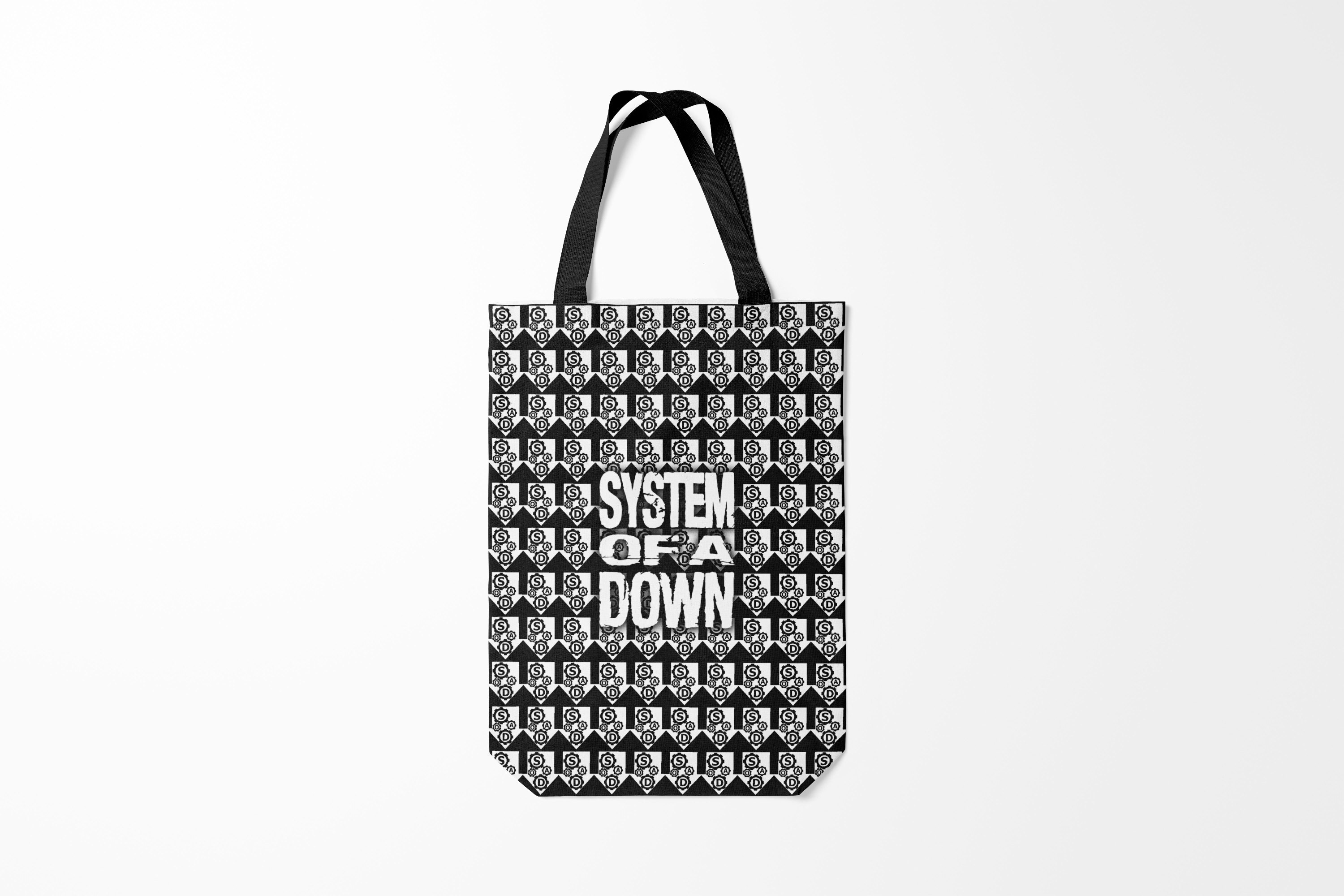 

Сумка шoппер унисекс Burnettie System of a Down, черный, System of a Down