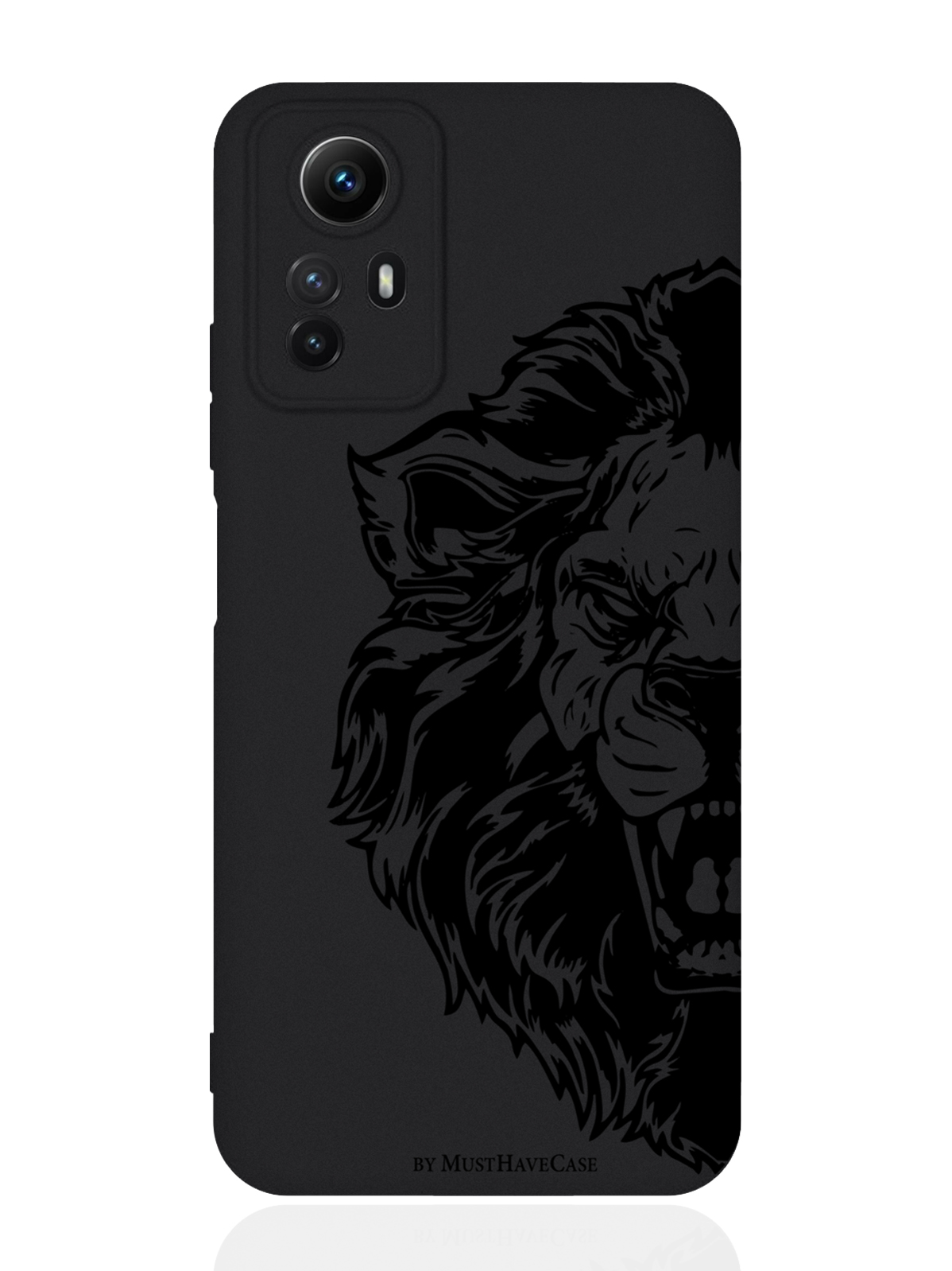 

Чехол для смартфона Xiaomi Redmi Note 12s черный силиконовый Король Лев