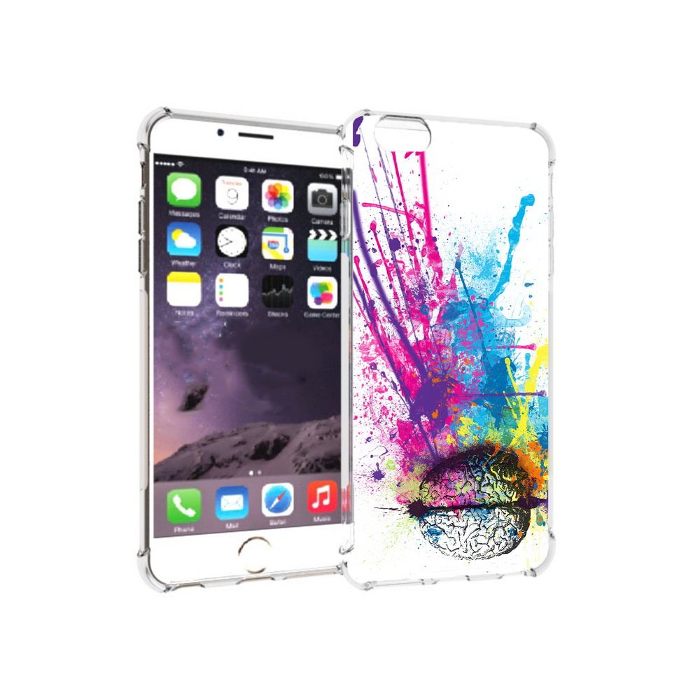 

Чехол MyPads Tocco для Apple iPhone 6 Plus яркий красочный мозг, Прозрачный, Tocco