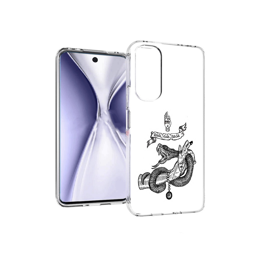 

Чехол MyPads Tocco для Huawei Honor X20 змея на руке рисунок, Прозрачный, Tocco