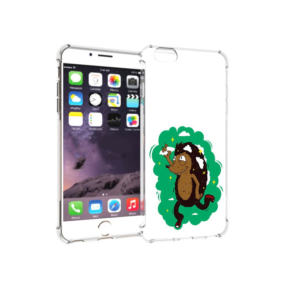 

Чехол MyPads Tocco для Apple iPhone 6 Plus Ежик в облаках, Прозрачный, Tocco