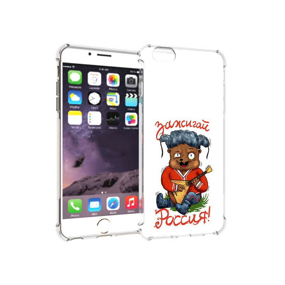 

Чехол MyPads Tocco для Apple iPhone 6 Plus Зажигай Россия, Прозрачный, Tocco