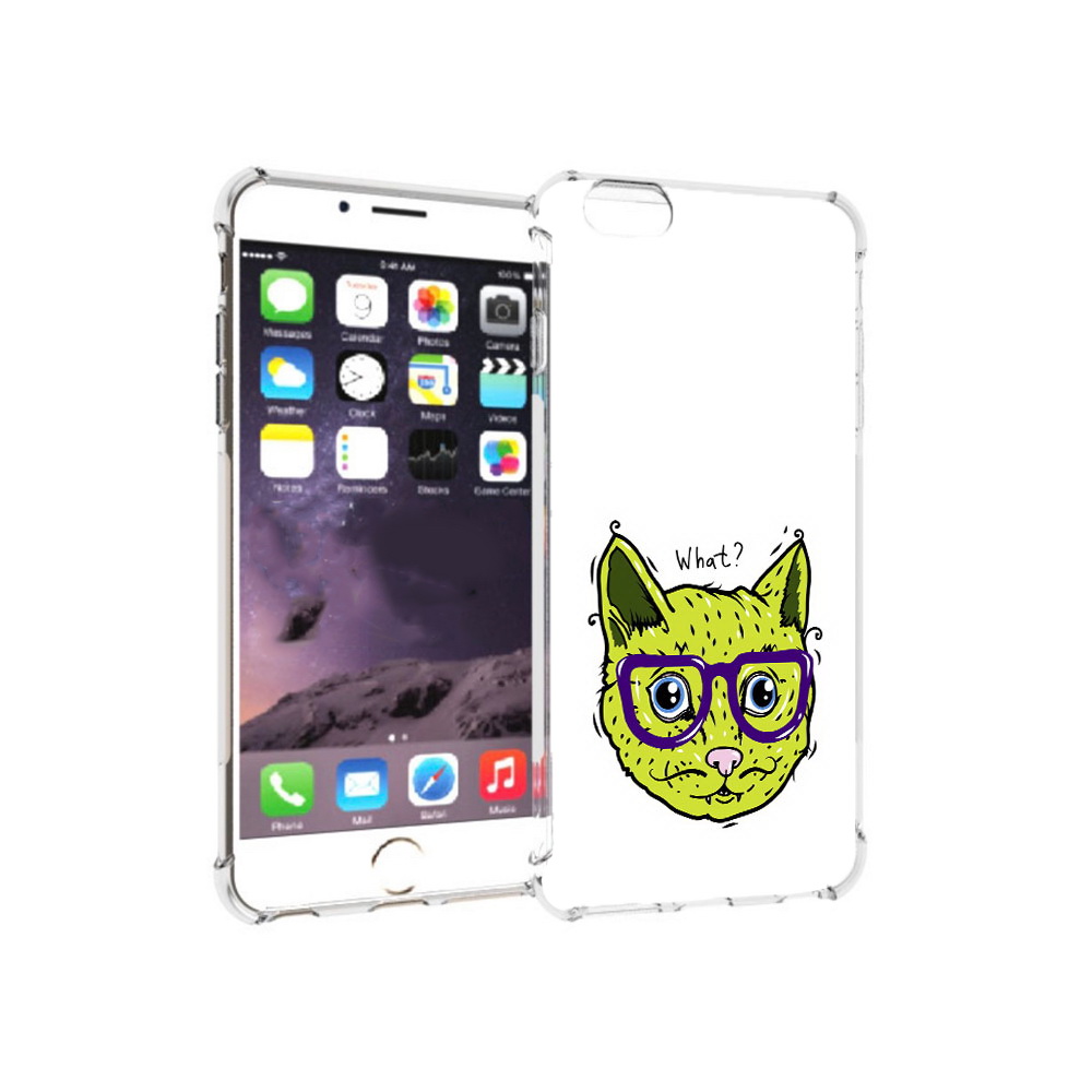 

Чехол MyPads Tocco для Apple iPhone 6 Plus Зеленый кот, Прозрачный, Tocco