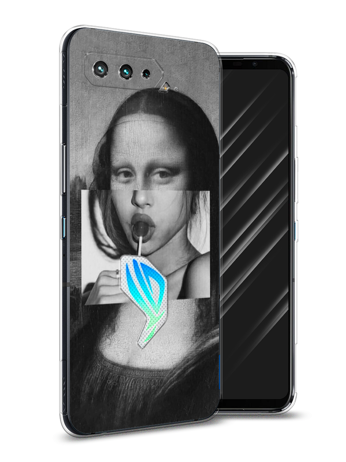 

Чехол Awog на Asus ROG Phone 5S "Mona Lisa sucking lollipop", Серый, 44550-9