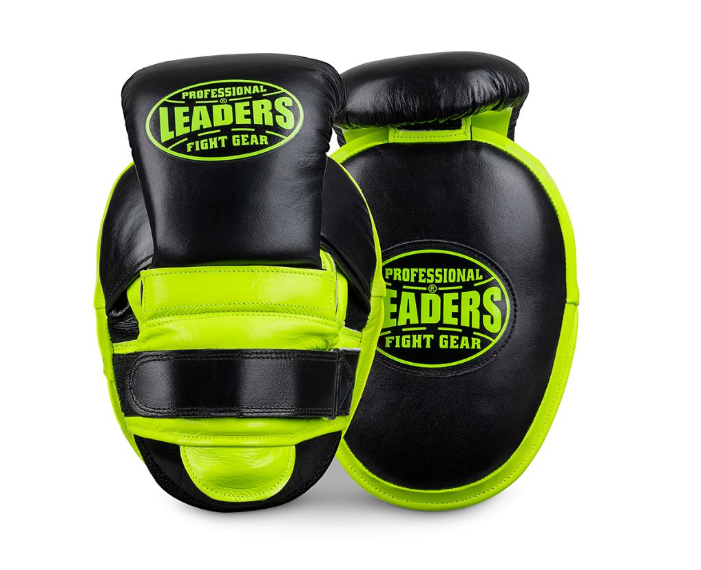 

Лапы тренерские LEADERS DUAL BK/GN ONE, кожа, черные с зеленым, Зеленый, DUAL