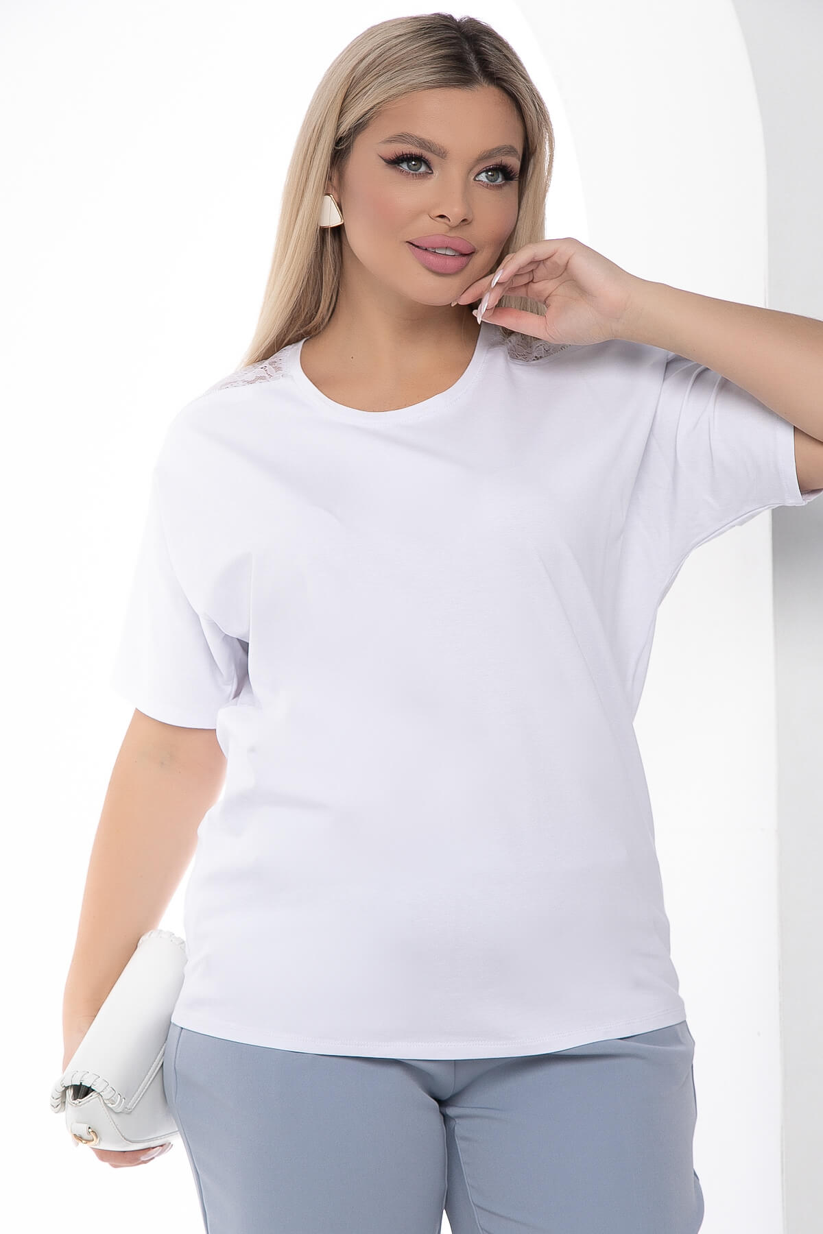 

Блуза женская LT Collection Бриса белая 48 RU, Белый, Бриса