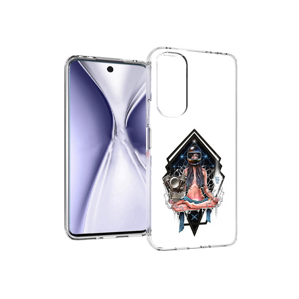 

Чехол MyPads Tocco для Huawei Honor X20 красивая девушка в шлеме, Прозрачный, Tocco