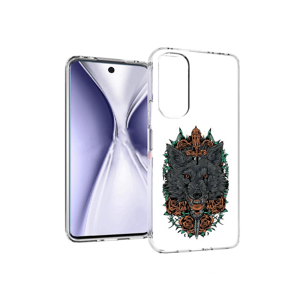 

Чехол MyPads Tocco для Huawei Honor X20 красивый злой волк, Прозрачный, Tocco