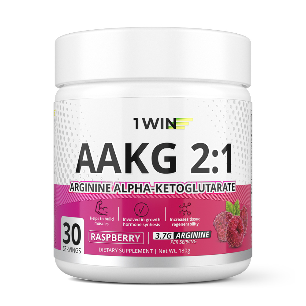 Аминокислоты 1WIN AAKG 2:1 Аргинин, 30 порций, Малина, 180 г