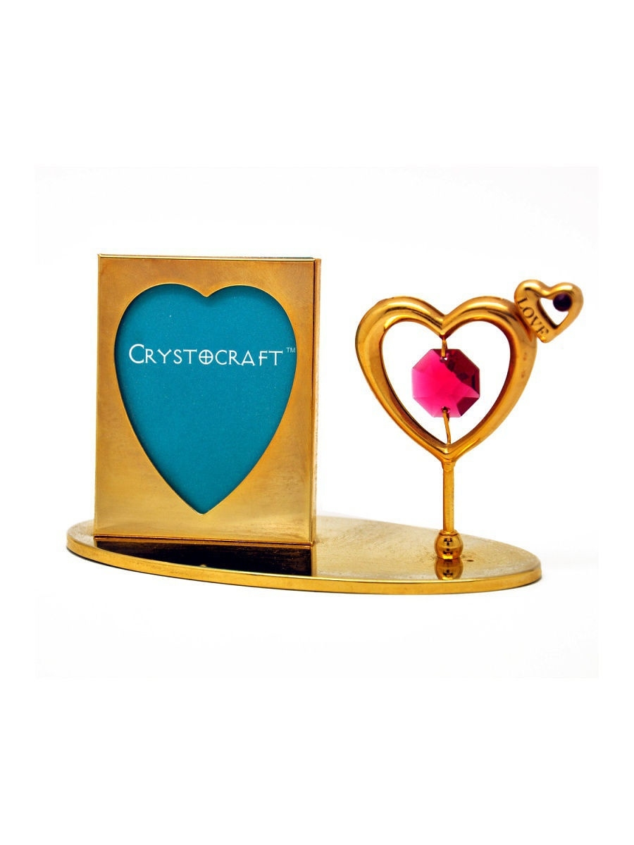 

Фоторамка Сердце CRYSTOCRAFT 229-042-GRE золотистый, 229-042-GRE