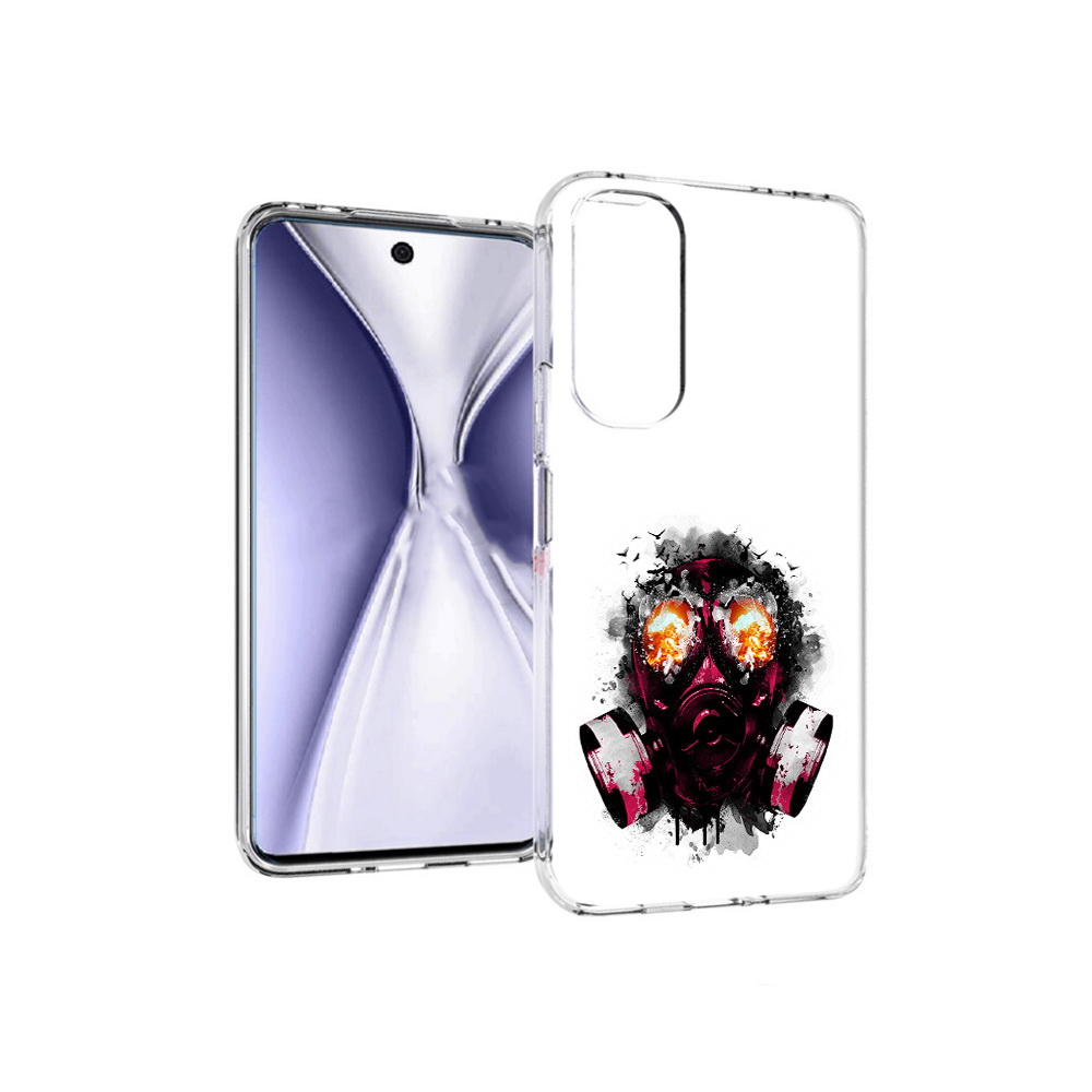 

Чехол MyPads Tocco для Huawei Honor X20 красный противогаз, Прозрачный, Tocco