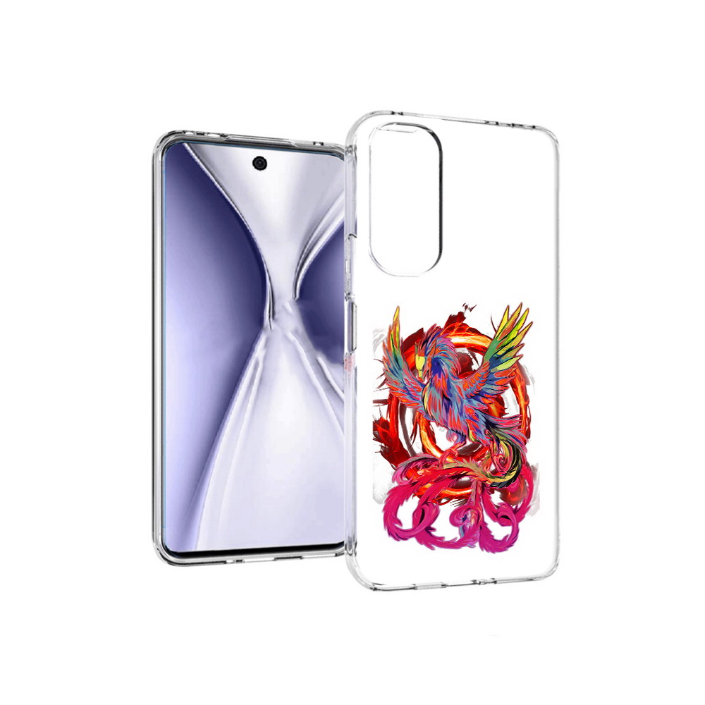 

Чехол MyPads Tocco для Huawei Honor X20 красочный феникс, Прозрачный, Tocco
