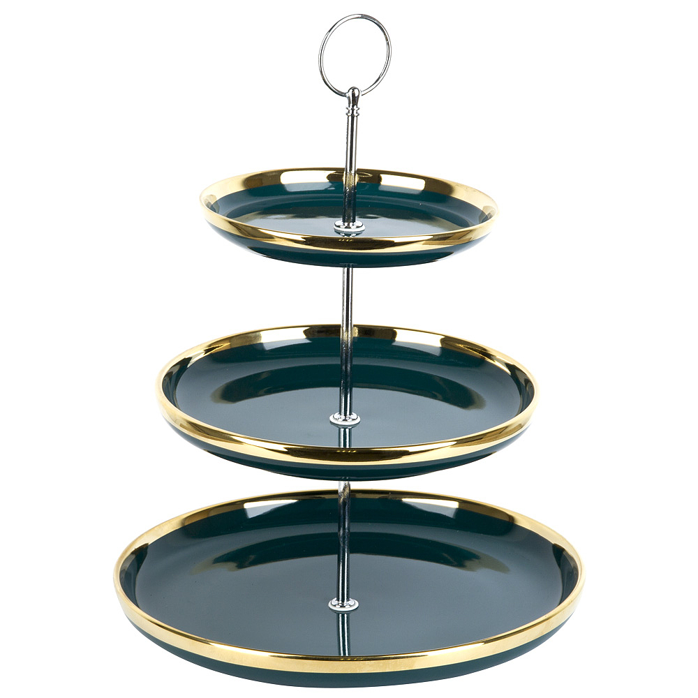 

Фруктовница трехъярусная Nouvelle Royal line.Emerald 26х34 см 1930011, Синий