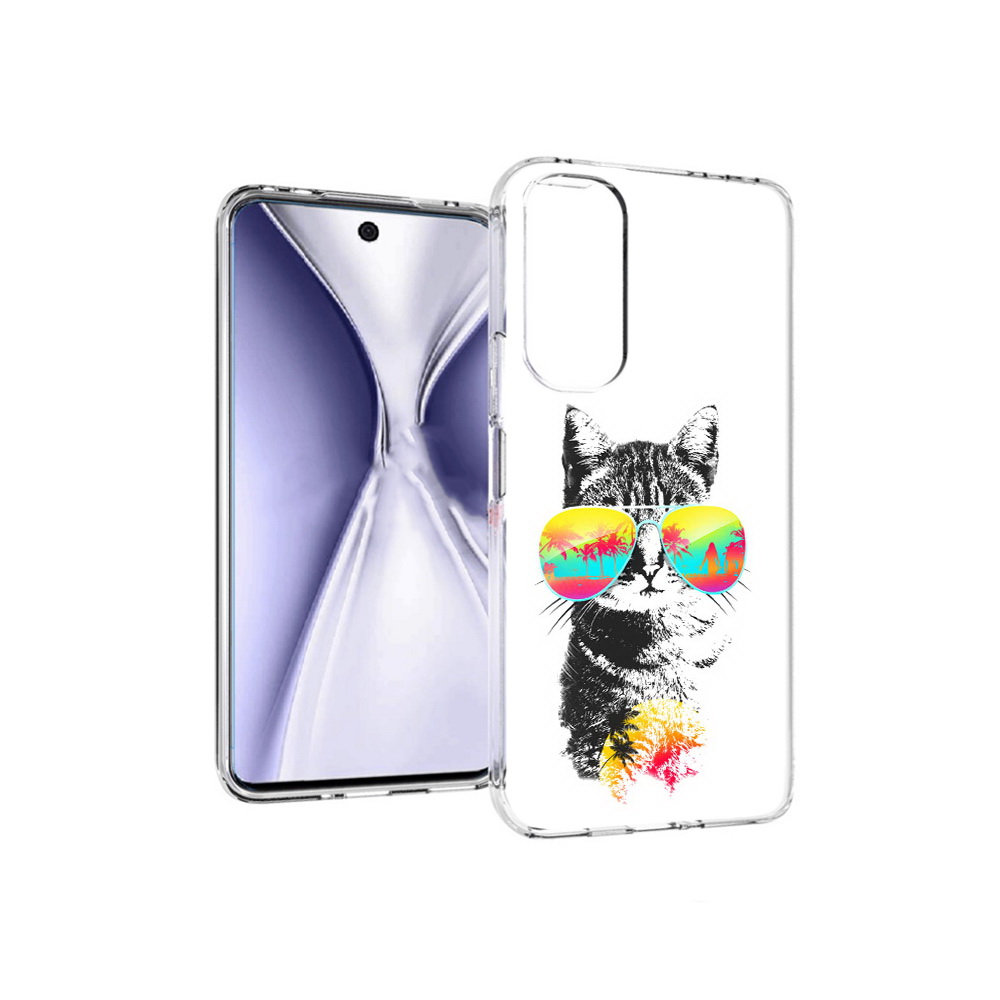 

Чехол MyPads Tocco для Huawei Honor X20 крутой кот, Прозрачный, Tocco