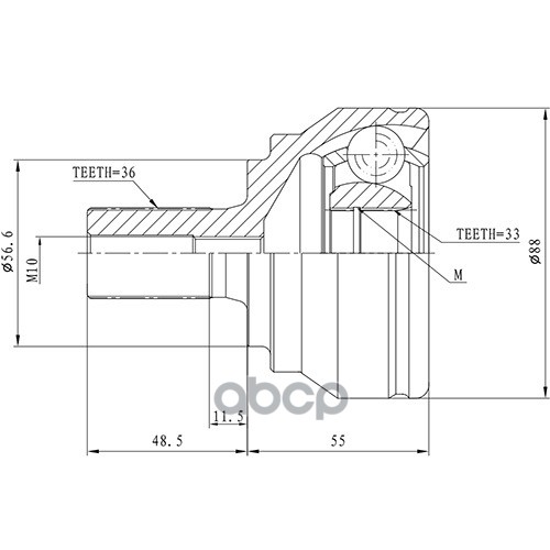 

Шрус Наружный Z87593r Nsii0018401386 Zikmar Z87593R