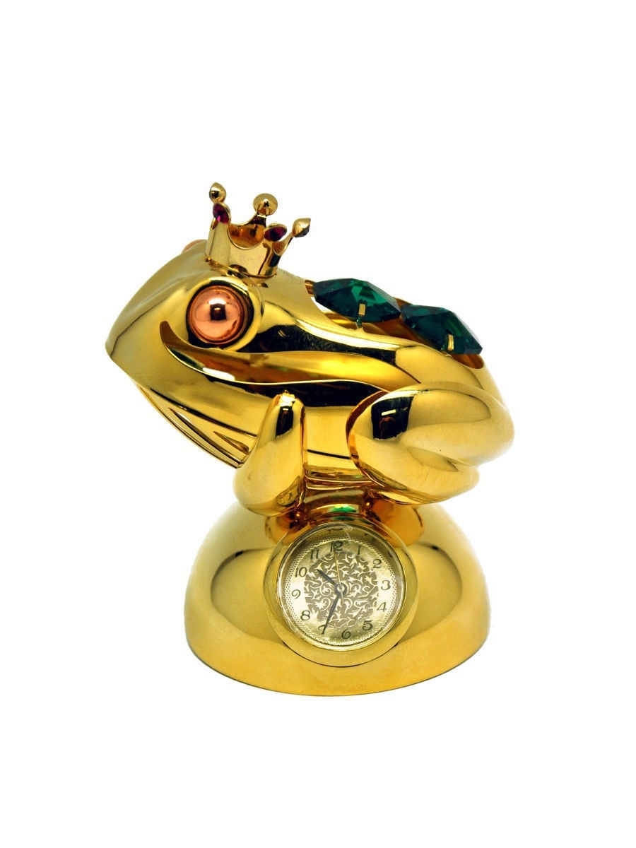 

Часы с лягушкой CRYSTOCRAFT 227-119-GEM золотистый, 227-119-GEM