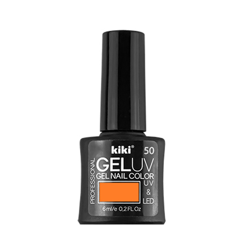 Гель-лак для ногтей Kiki Gel Uv&Led 50 светло-оранжевый неон kiki лак для ногтей gel effect