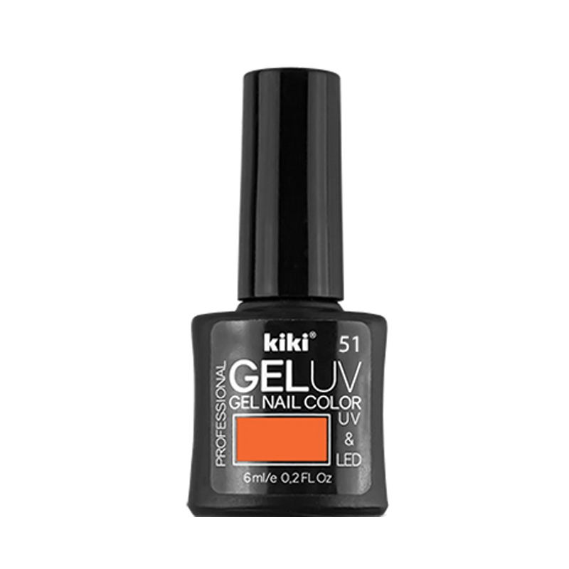 Гель-лак для ногтей Kiki Gel Uv&Led 51 насыщенный оранжевый пакеты для выгула gamma оранжевый 1 рулонов по 25 шт