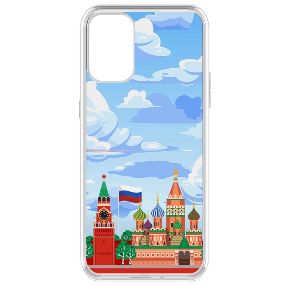 

Чехол-накладка Krutoff Clear Case Красная Площадь для OnePlus 9R, Прозрачный