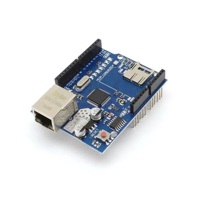 

Микроконтроллеры, платы и датчики для микрокомпьютера Arduino Ethernet Shield W5100, Ethernet Shield W5100