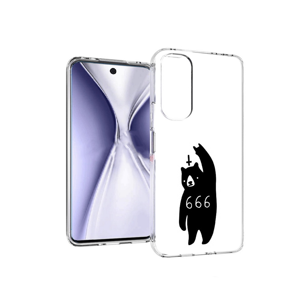 

Чехол MyPads Tocco для Huawei Honor X20 медведь 666, Прозрачный, Tocco