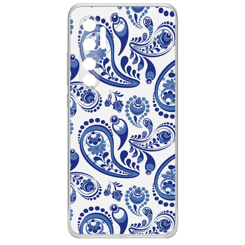 

Чехол-накладка Krutoff Clear Case Гжель для Xiaomi Mi Note 10 Lite