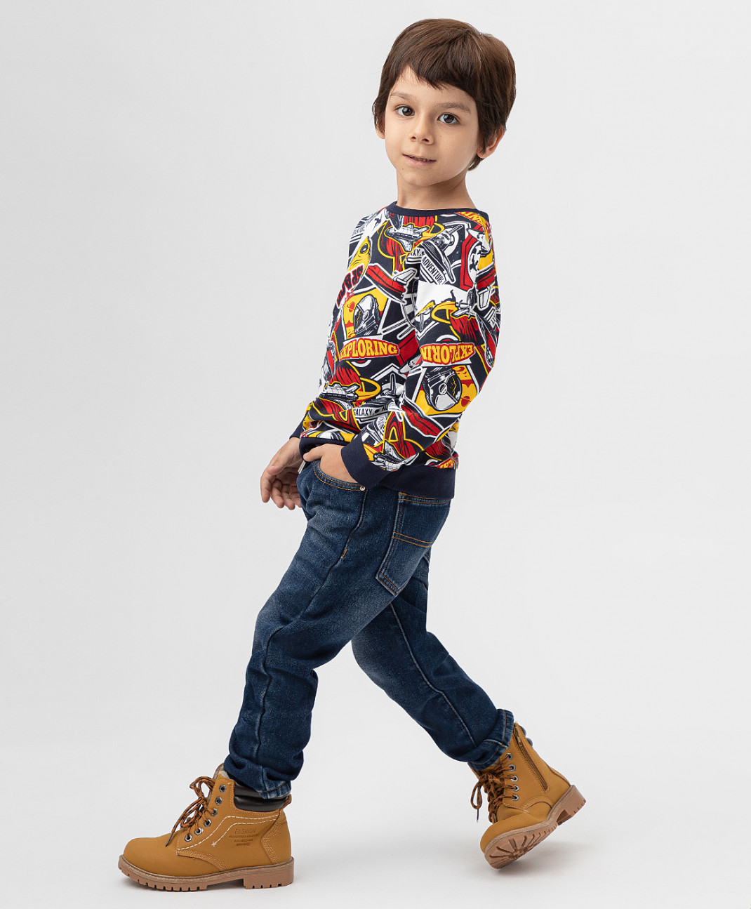 Джинсы dad fit подкладкой синие Button Blue 222BBBMC64051000 р110 2080₽