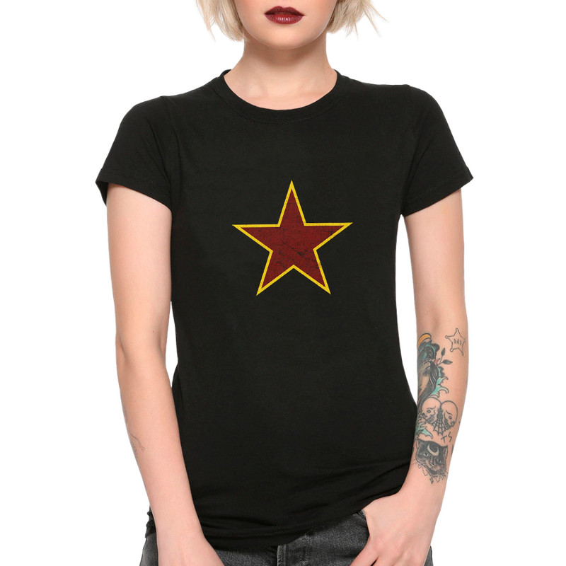 Футболка женская Dream Shirts Советская Звезда СССР черная S