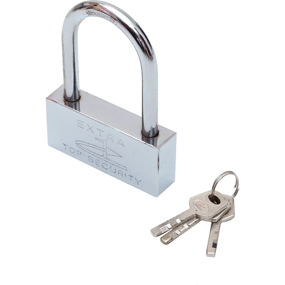 

Скобяной Замок навесной стальной с высокой дужкой 50 мм(упак.) 008542