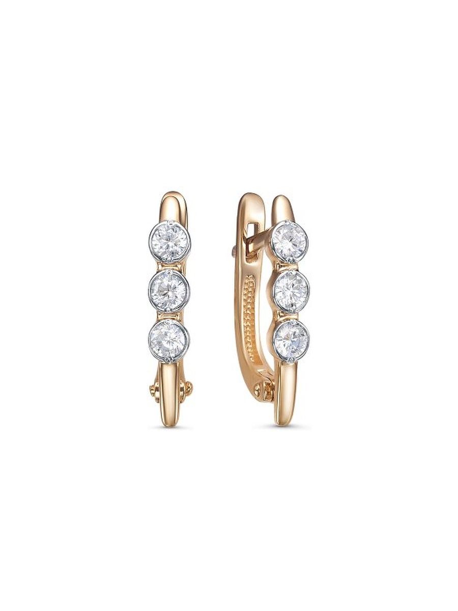 

Серьги из золота TEO MAORI 821803672, фианит, 821803672