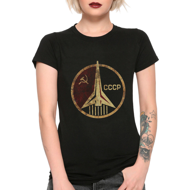

Футболка женская Dream Shirts СССР черная XS, Черный, "СССР"