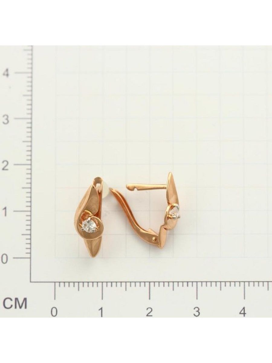 

Серьги из золота TEO MAORI 8СргЛ22бцФз585, фианит, 8СргЛ22бцФз585
