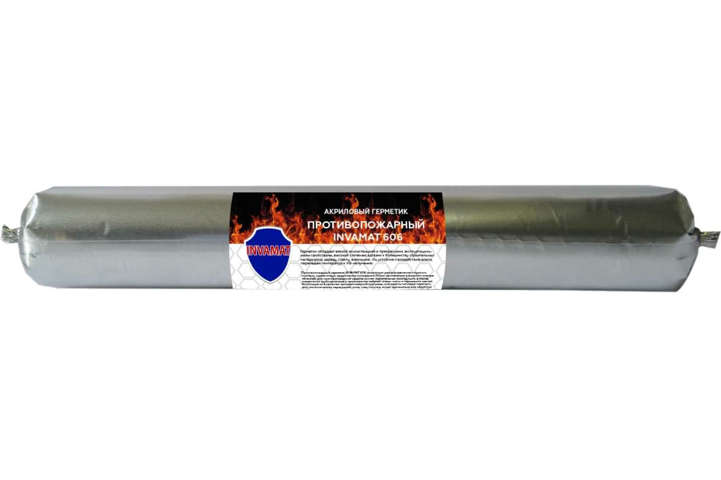 Герметик противопожарный акриловый INVAMAT 606 белый 600 мл акриловый герметик для вентиляционных каналов akfix