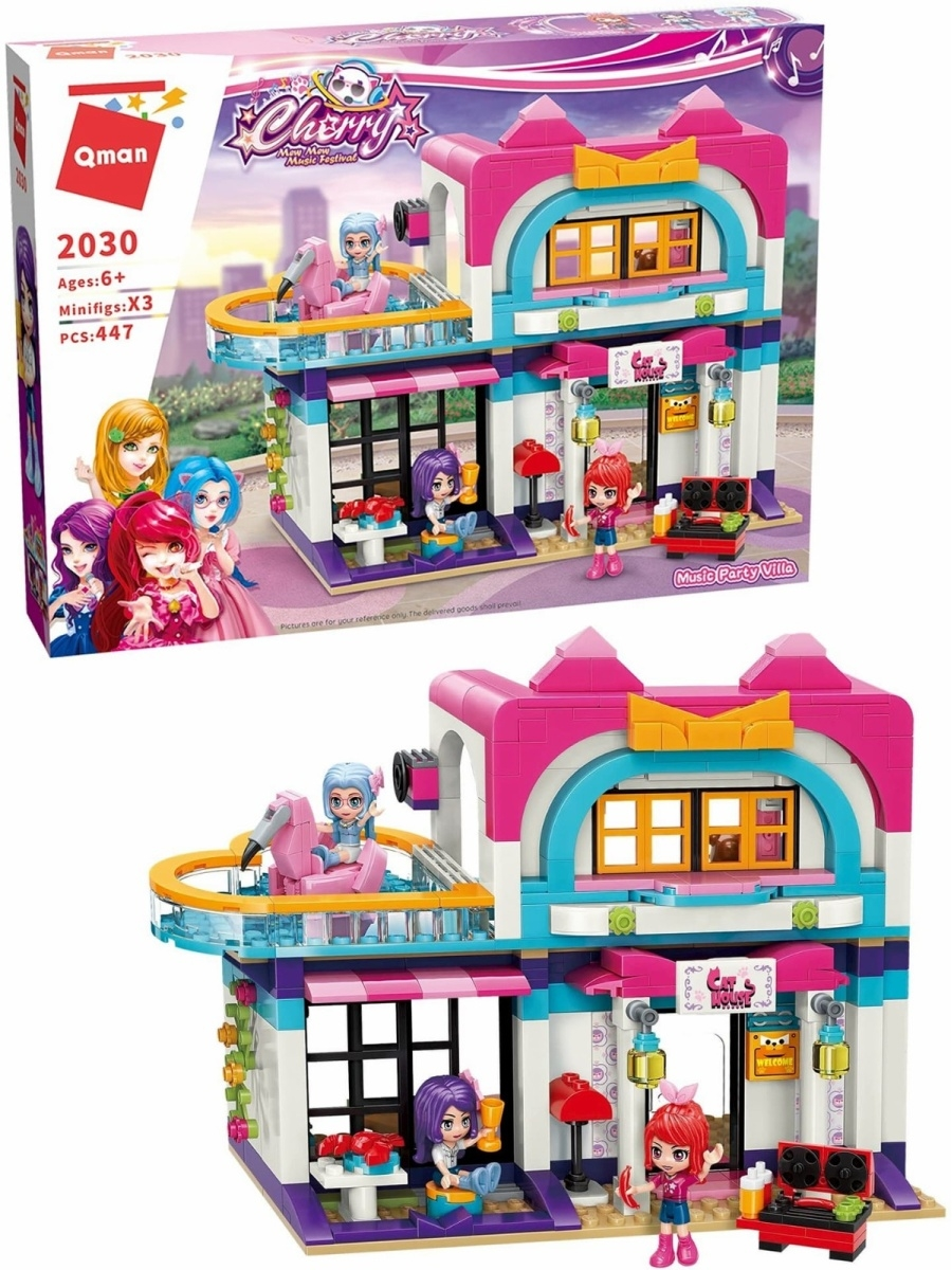 Конструктор Qman Музыкальная вечеринка, 447 деталей конструктор lego gabby s dollhouse вечеринка в саду феи китти 10787