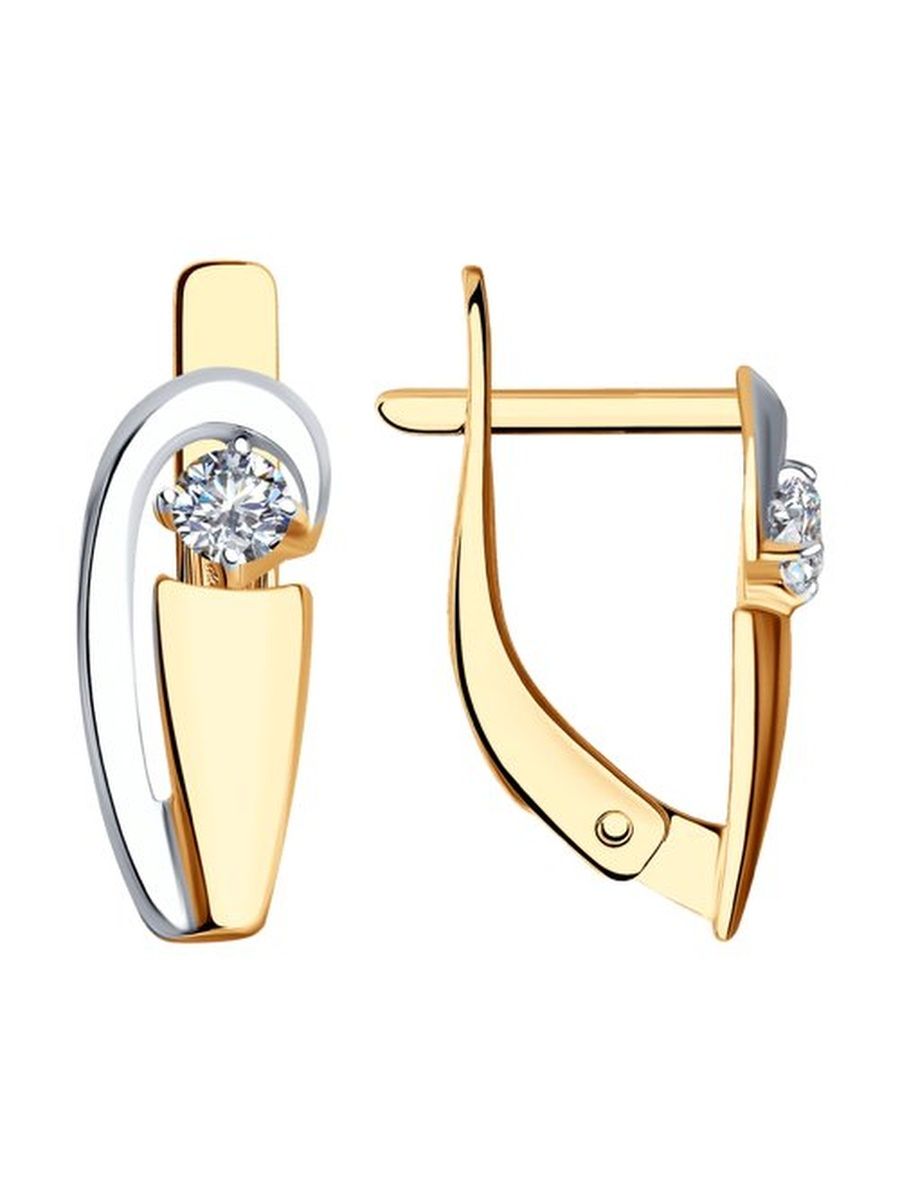

Серьги из золота TEO MAORI 827296, фианит, 827296
