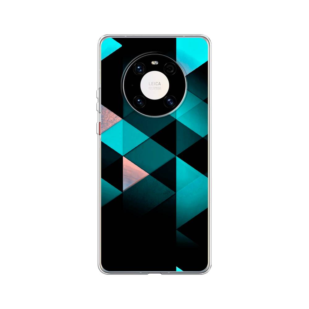 

Чехол Awog на Huawei Mate 40 Pro "Геометрия 16", Голубой;черный, 6104450-3