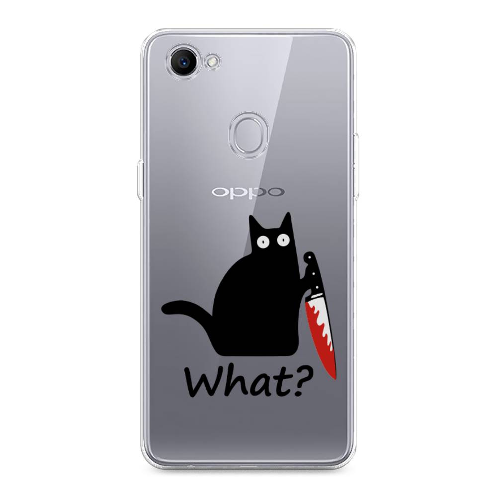 

Чехол для Oppo F7 "Котик с ножом", Черный;красный, 250350-6