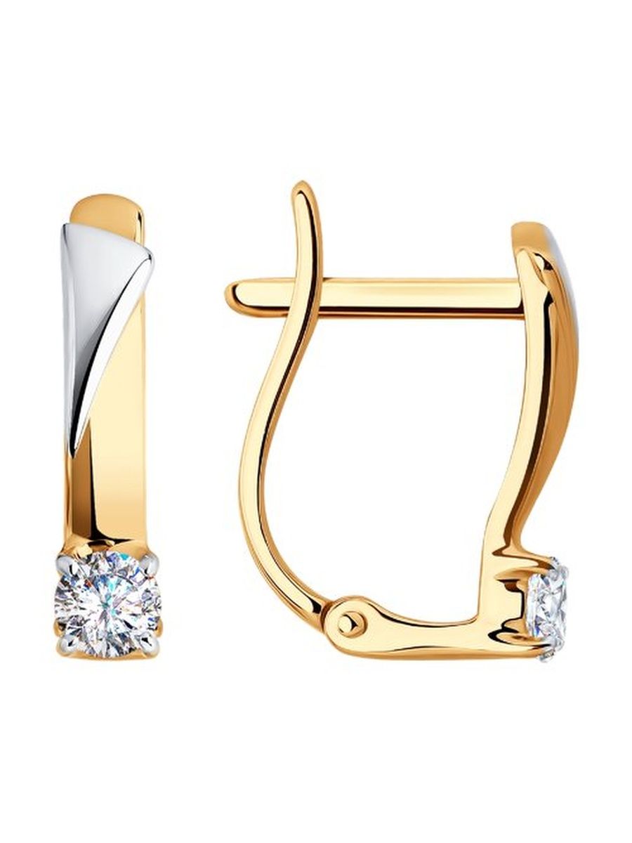 

Серьги из золота TEO MAORI 828146, фианит, 828146