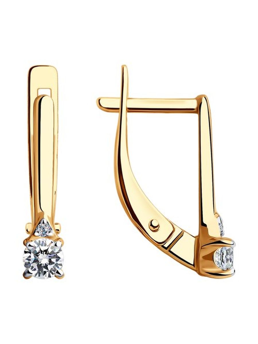 

Серьги из золота TEO MAORI 828595, фианит, 828595