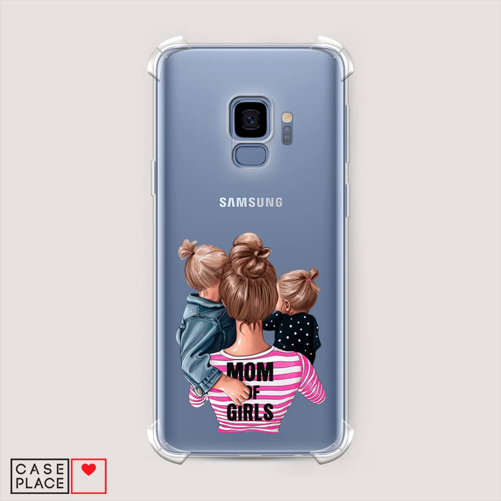 

Чехол Awog на Samsung Galaxy S9 "Mom of Girls", Синий;розовый;черный, 25751-1