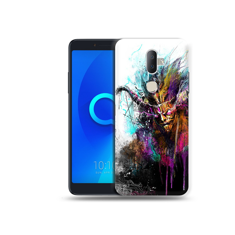 

Чехол MyPads Tocco для Alcatel 3V яркий дьявол, Прозрачный, Tocco
