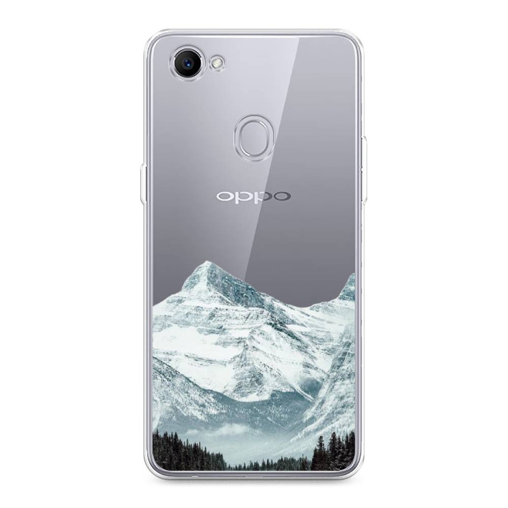 

Чехол для Oppo F7 "Горы арт 1", Белый;зеленый, 250350-2