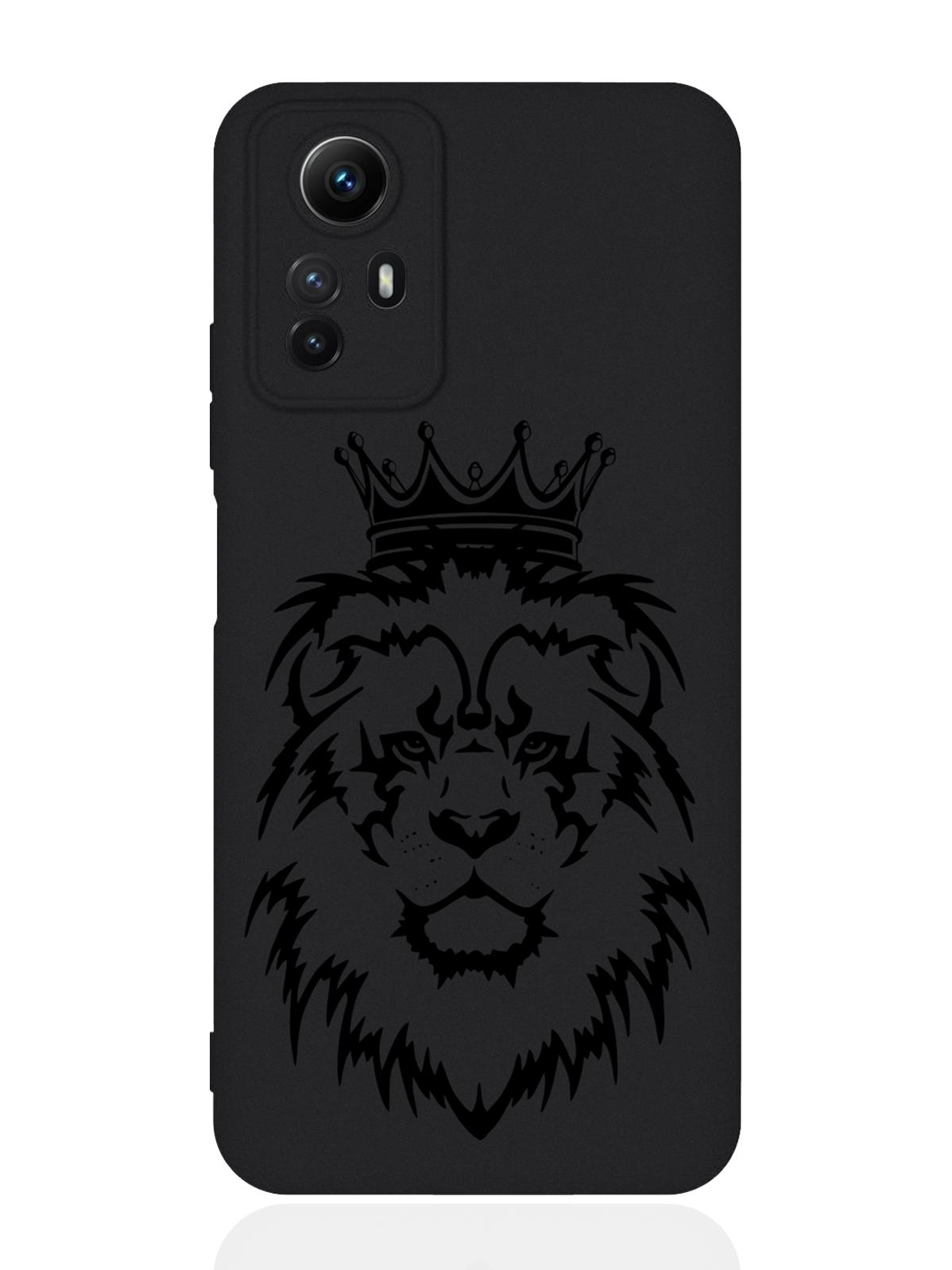 

Чехол для смартфона Xiaomi Redmi Note 12s черный силиконовый Лев, Разноцветный