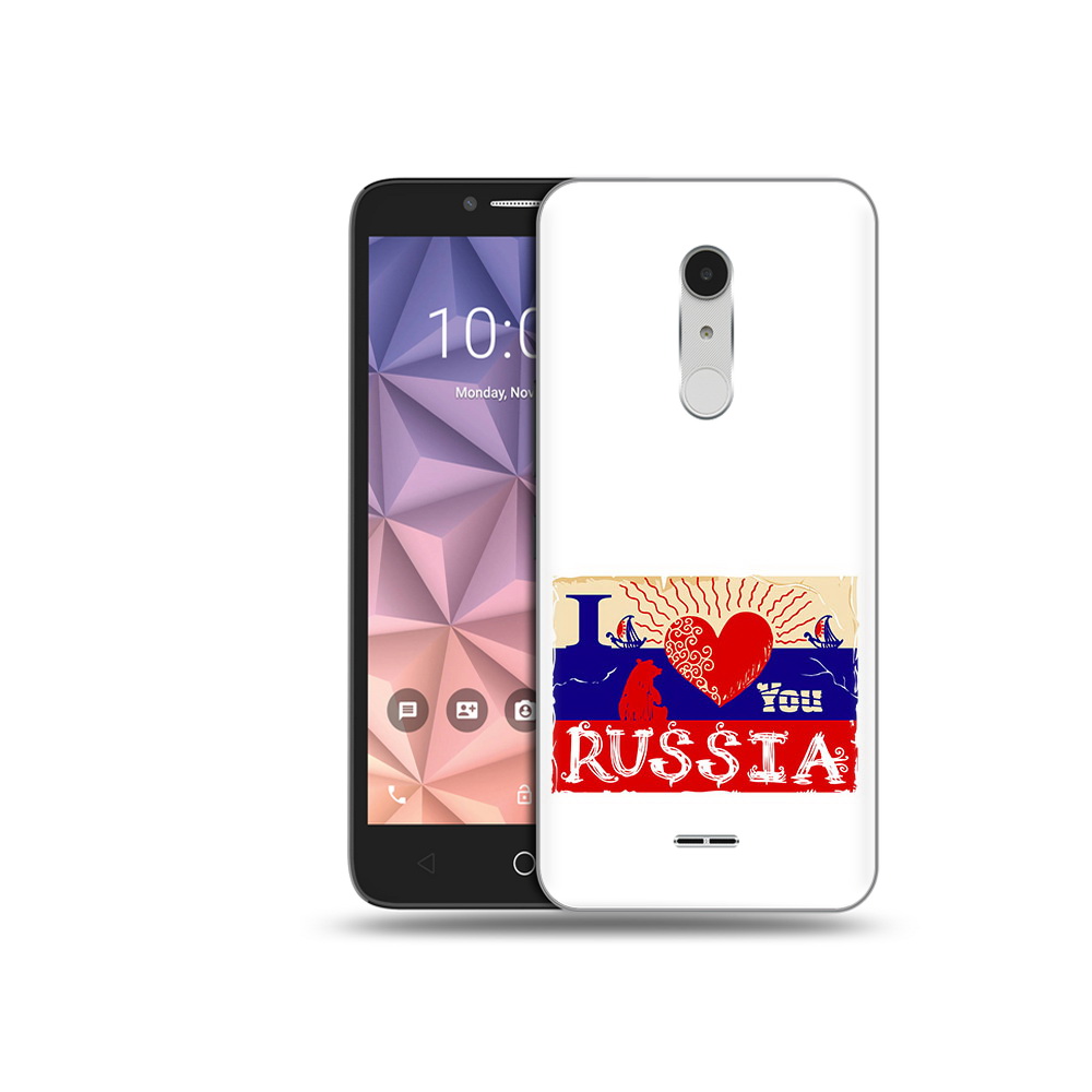 

Чехол MyPads Tocco для Alcatel A3 XL Люблю Россию, Прозрачный, Tocco