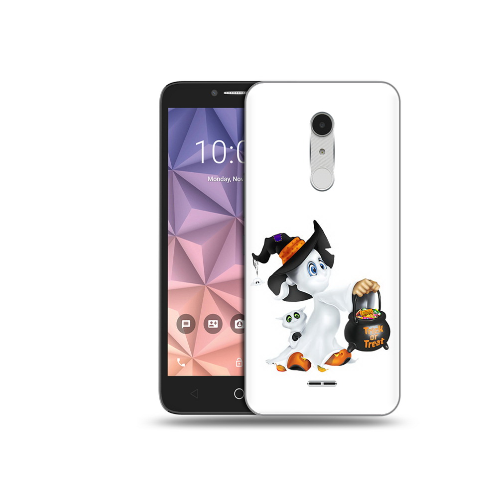 

Чехол MyPads Tocco для Alcatel A3 XL Маленький призрак, Прозрачный, Tocco