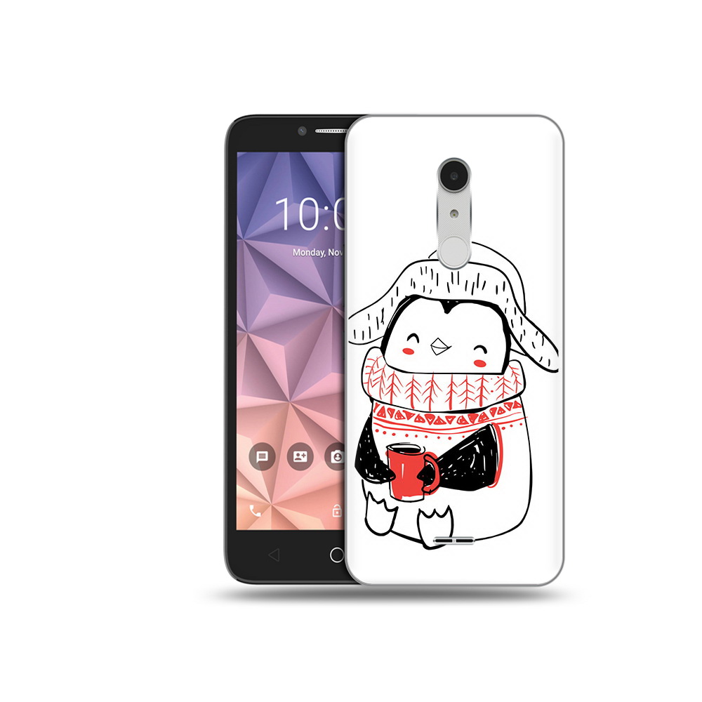 

Чехол MyPads Tocco для Alcatel A3 XL Милый пингвин, Прозрачный, Tocco