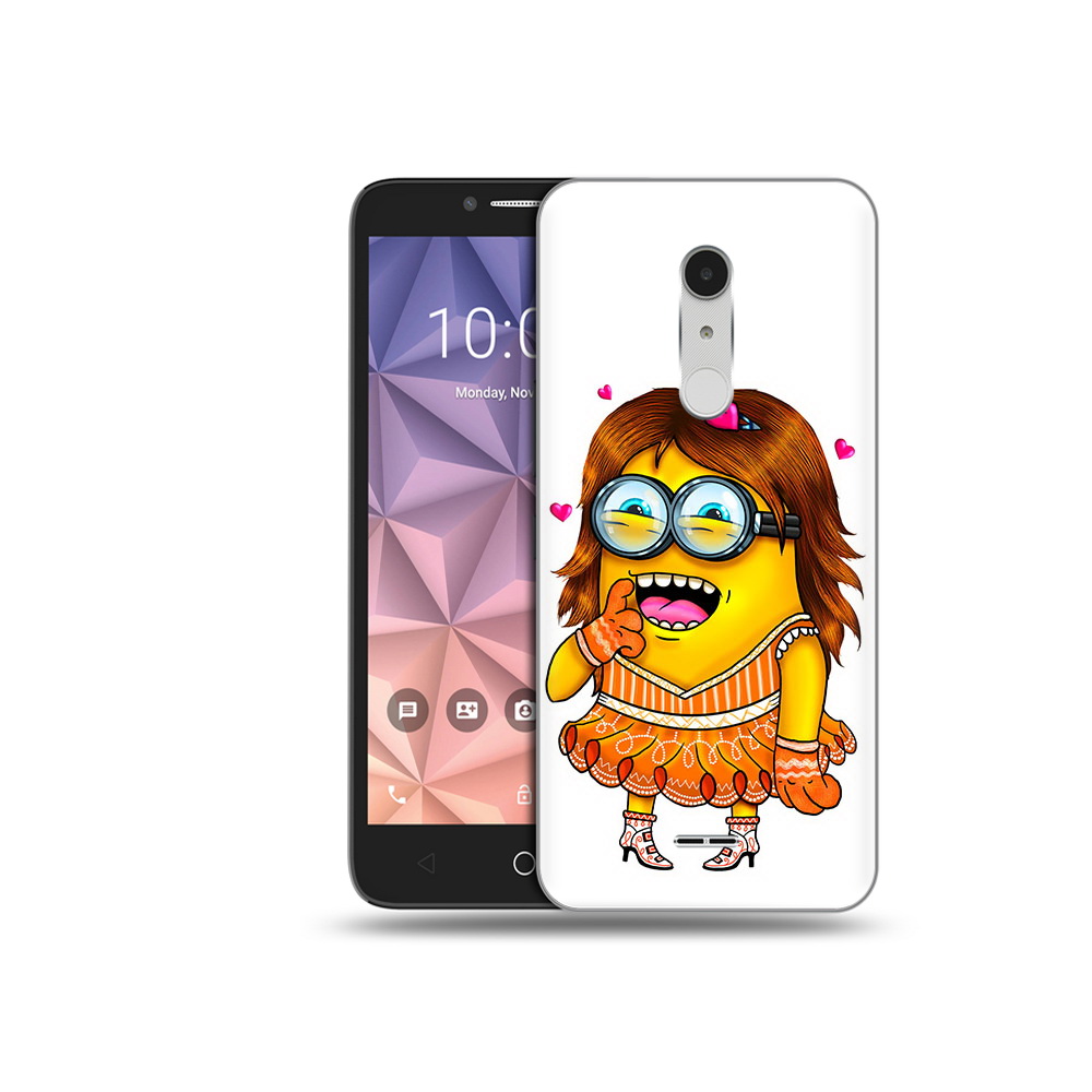 

Чехол MyPads Tocco для Alcatel A3 XL Миньон девочка, Прозрачный, Tocco